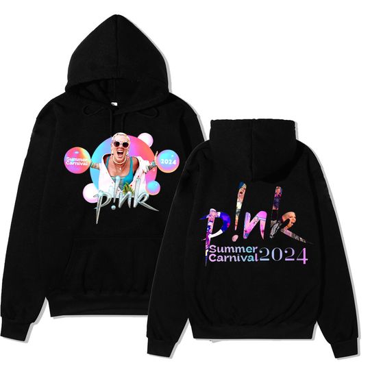 Discover Pink Singer Tour 2024 Hoodies Men Fashion Rapper P!nk SUMMER CARNIVAL Pullover Sudaderas Coats Unisex Dropshipping
