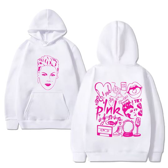 Discover Hot sale P!nk Pink Summer Carnival 2024 print Hoodie New Men Women Fashion Casual Unisex Fleece Long sleeve pullovers