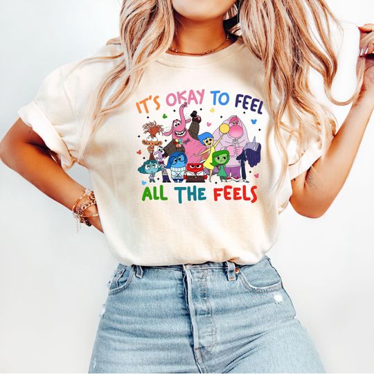 Discover Comfort Colors It's Okay To Feel All The Feels T-Shirt, Disney Shirt, Therapy Shirt, Teacher Shirt, Gift for Teacher