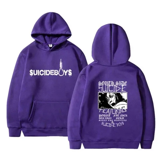 Vintage Suicideboy Hooded SweatShirt Men Women Harajuku Grey Day Rapper Hip Hop Streetwear Men's Hoodies Pullover