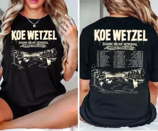 Discover 2 Sides Koe Music 2024 Shirt, Tour Date Wet.zel Fan Gift, Wetzel tour 2024 shirt