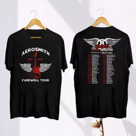 Discover Aerosmith Tour 2024-2025 T-shirt, Aerosmith Peace Out Farewell Tour Shirt