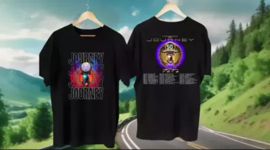Discover Journey Freedom 2024Tour T-Shirt Toto Band Concert Fans Gift Music 50th Anniver