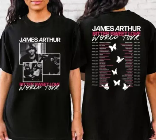 James Arthur Tour 2024 Shirt, 2 Sided T-Shirt