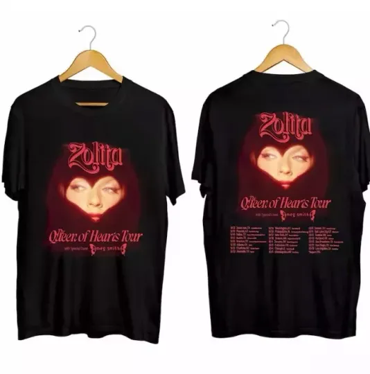 Discover Zolita - The Queen Of Hearts Tour 2024 Shirt, Zolita Fan Shirt, Zolita 2024 Tour