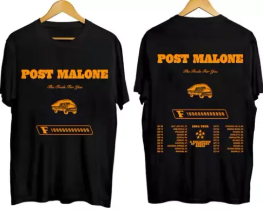 Discover Post Malone - The F-1 Trillion Tour 2024 Shirt, Post Malone Fan Shirt