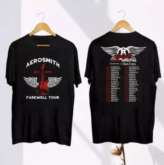 Discover Aerosmith Tour 2024-2025 T-shirt, Aerosmith Peace Out Farewell Tour Shirt