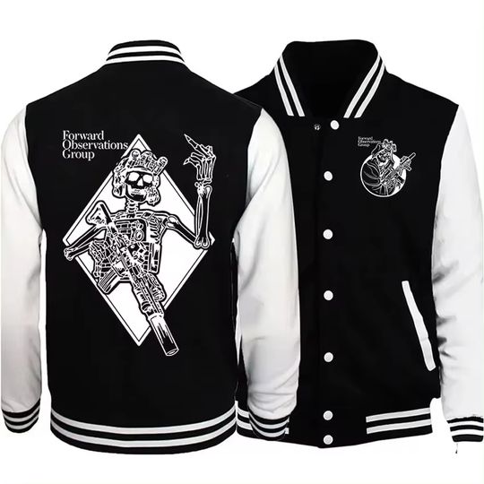 Discover 2024 Vintage Gbrs Forward Group Baseball Uniform Men's Women Horror Skull Men Women Fashion Rock Hip Hop Jackets Coats