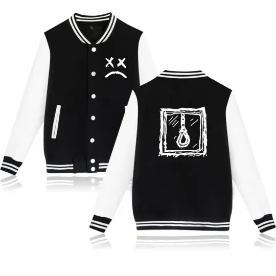 Lil Peep jackets men/women Autumn Winter solid baseball jacket Lil Peep hipster outwear tracksuits Jersy coat