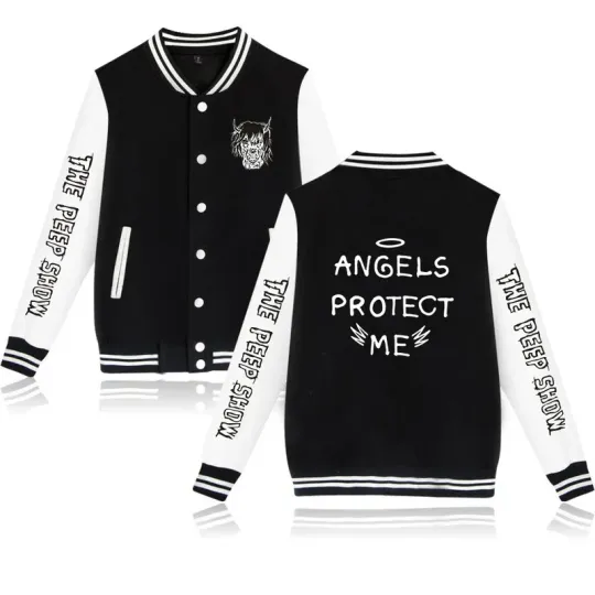 Casual Harajuku long sleeve Lil Peep baseball jacket tops women/men clothes print