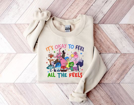 Discover It's Okay To Feel All The Feels Sweatshirt, Teacher Sweatshirt, Speech Therapy Sweatshirt, Inside Out Sweatshirt, Disney Sweatshirt