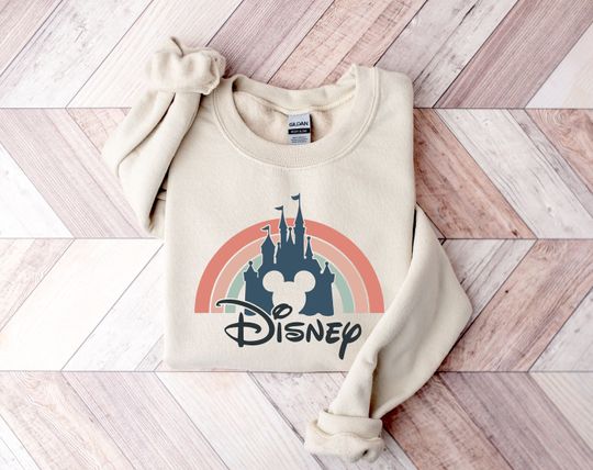 Discover Disney Rainbow Castle Sweatshirt, Disney Castle Sweatshirt, Disney Family Sweatshirt, Castle Shirt, Disney Sweatshirt, Disney Park Shirt