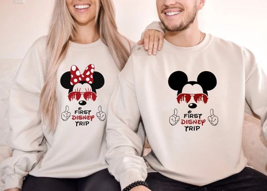 My First Disney Trip, Matching Disney Sweatshirts, Disney Sweatshirt, Disney Vacation, Disney Family, Disney World, Disneyland Sweater,