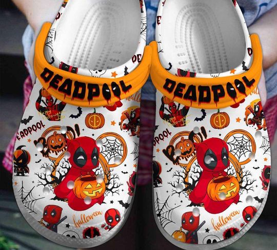 Deadpool Halloween Clogs, Halloween Movie Sandals, Personalized Slippers For Kid Adult, Funny Sandals Shoes, Comfortable Sandals Slippers