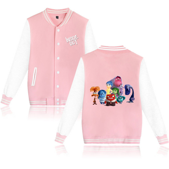 Inside Out Baseball Jacket Men Women Hip Hop Harajuku Jackets Streetwear Kids Boy Girls College Coat Outdoor Biker Travel Jacket