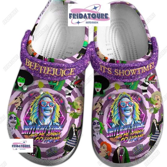 Halloween Horror Movie Clogs, Beetle Juice Scary Character Sneakers, Spooky Season Sandals For Man Women, Halloween Outfits