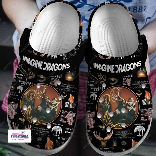 Imagine Dragons Band Clogs, Imagine Dragons Concert Sandals, Alternative Rock Sneakers, Loom Tour Gift, Dan Reynolds Slippers