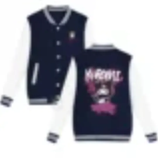 Discover Sanrio Children's Fall/Winter Baseball uniform Kumi Letter Printfor boys and girls thick warm cardigan jackets