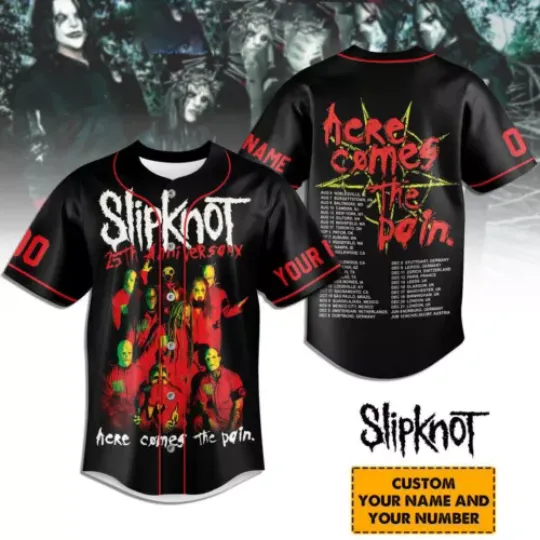 Discover SP KNOT Here Cones The Pain 2024 Tour Fan Schedule Personalized Baseball Jersey