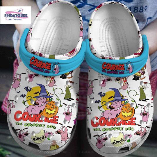 Discover Courage The Cowardly Dog TV Series Crocs Crocband Clogs ClogsComfortable For Men Women and Kids