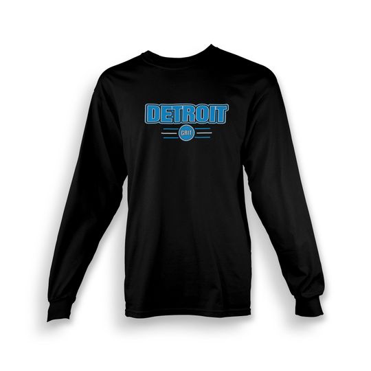 Discover Detroit Grit T-shirt Long Sleeve Adult Lions | Made To Order With Love