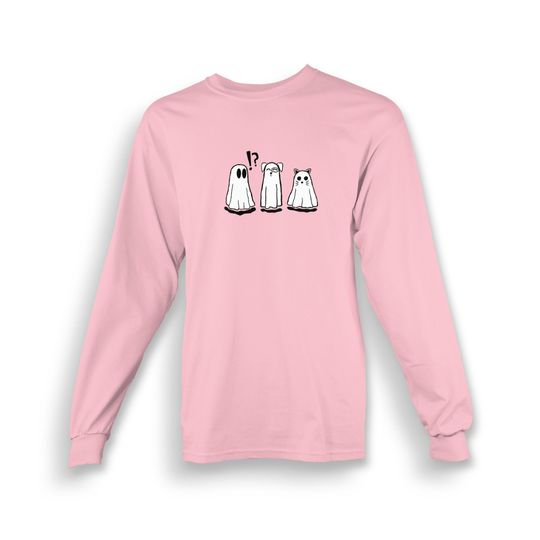 Discover Spooky Season Ghosts Youth Long Sleeve T-shirt | Halloween | Costume | Trick or Treat | Made To Order With Love