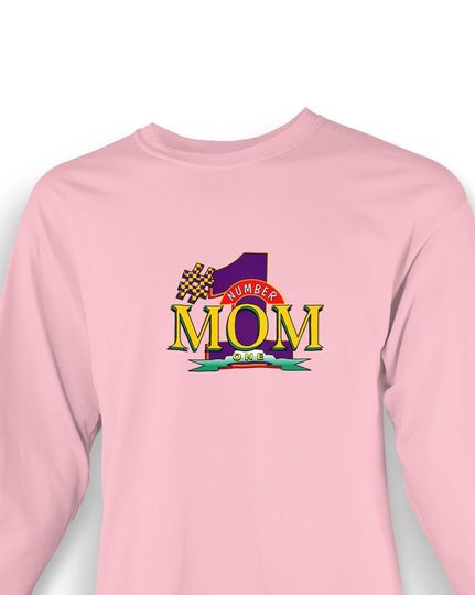 Discover Number One Mom T-shirt Long Sleeve Adult  | Gift for Wife | Gift for Grandma | Gift for Mother's Day | Retro | Made To Order With Love