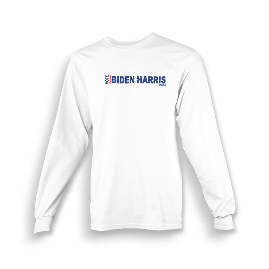 Discover Vote Biden Harris 2024 T-shirt Long Sleeve Youth | Kids | Made To Order With Love