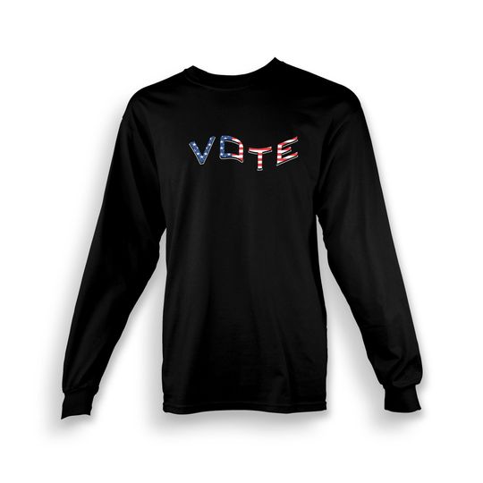 Vote shirt Democracy T-shirt Long Sleeve Youth Kids 2024 U.S. Election Made To Order With Love