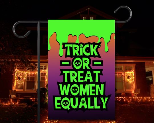 Discover Feminist Halloween Yard Flag Women Equality Holiday Outdoor Decor Seasonal