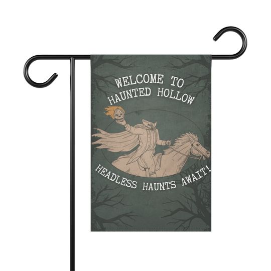 Discover Vintage Sleepy Hollow Inspired Halloween Garden Flag
