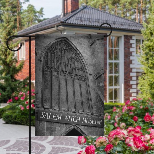 Salem Witch Museum Halloween Garden Flag | Spooky Outdoor Decor