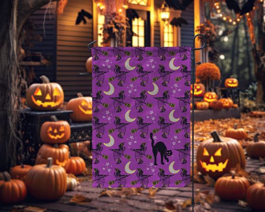 Discover Witch Halloween Garden Flag, Halloween Decor Witches House Flag, Trick or Treat Flag