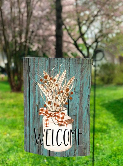 Discover Wheat Milk Can Garden Flag PNG, Fall Sublimation, Sublimation Designs