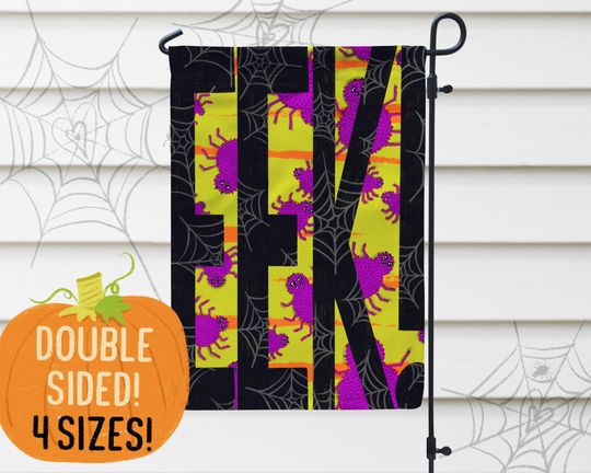 Discover Scary Spider Halloween Garden Flag, Halloween Spider House Flag, Trick or Treat Flag