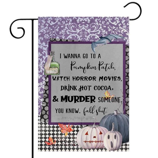 Discover Halloween Garden Flag - Fall Shit Outdoor Halloween Decor - Autumn Yard Flag