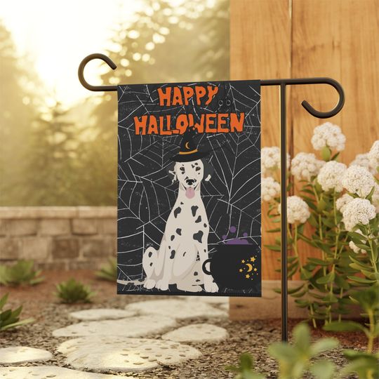 Discover Halloween Dalmatian Dog Garden & House Flag - 2 Sizes