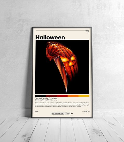 Discover Halloween Movie Poster | John Carpenter Minimalist Movie Poster