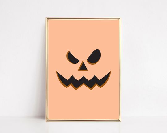 Discover jack o lantern print | cute halloween print | pastel halloween decor