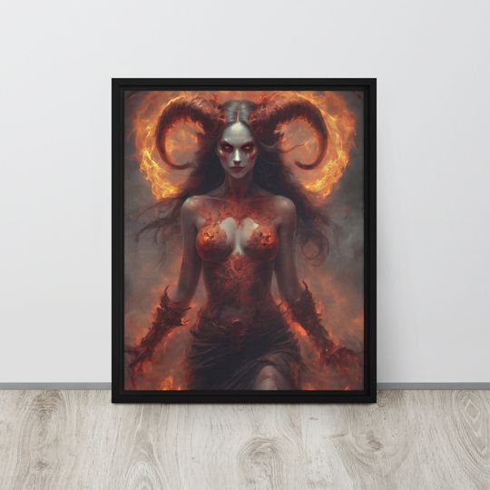 Discover Printable Wall Art Lilith Mother of Demons  Printable Gothic Wall Decor Occult Poster