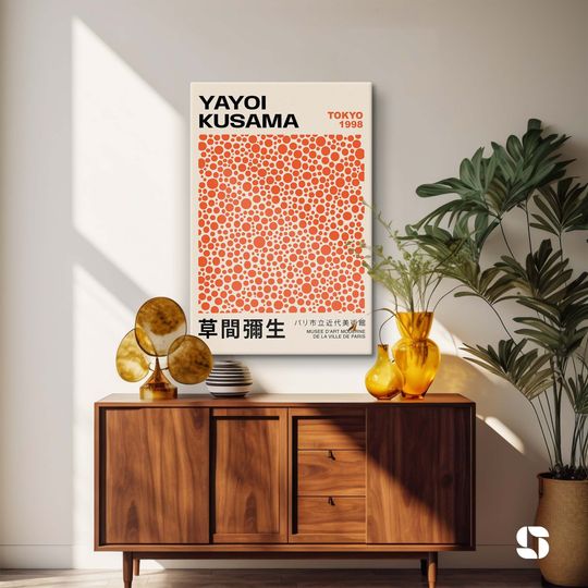 Discover Yayoi Kusama Poster, Yayoi Kusama Print, Abstract Art Canvas, Museum Exhibition Poster