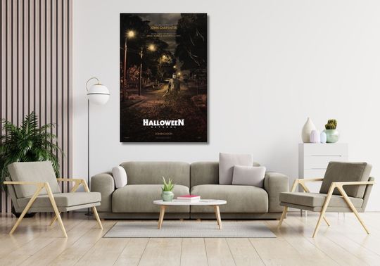 Halloween Ready To Hang WALL ART,Michael Myers Wall Art,Rolled Canvas Print