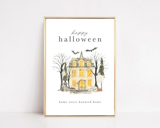 halloween decor | haunted house | halloween printable wall art