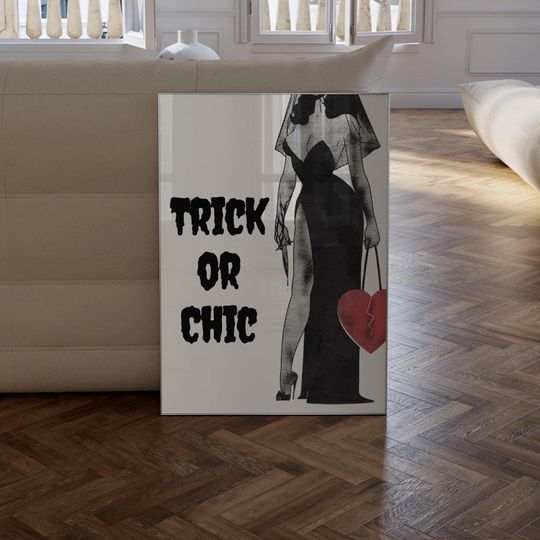 Halloween Poster Horror Spooky Cute Wall Art Halloween Print vintage Trendy Wall decor