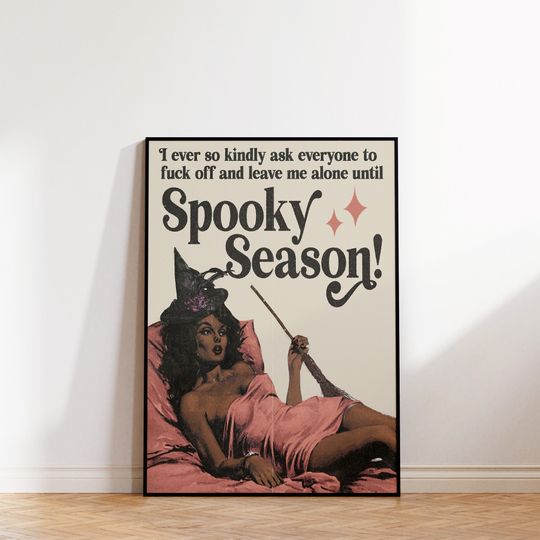 Discover Vintage Inspired Halloween Poster | Spooky Season Print | Dorm Room Print