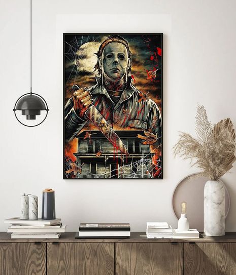 Michael Myers Poster, Horror Halloween Poster, Horror Killer Print