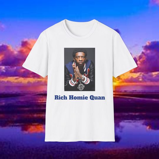 Rich Homie Quan Tribute Tee, Unisex Softstyle T-Shirt, Memorial Shirt, RIP, Fan Merch, Music Lover Gift