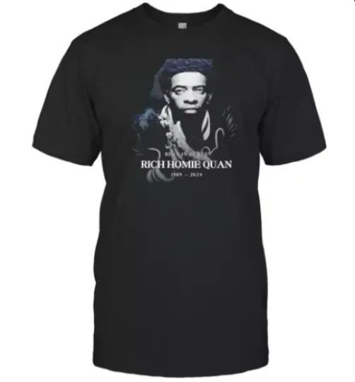 Discover NEW Rest in peace Rich Homie Quan 1989 2024 T-Shirt Vintage Retro
