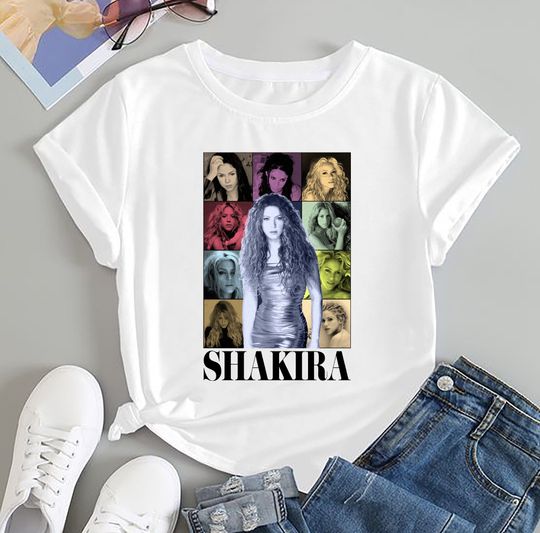 Shakira GraphicShirt, Shakira Las Mujeres Ya No Lloran Tour 2024 T-Shirt, Shakira Fan Gift Shirt, Shakira 90s Bootleg Shirt, Shakira Merch