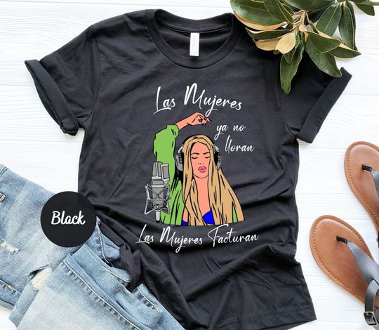 Discover Shakira New Song Shirt, Shakira Las Mujeres Ya No Lloran, Las Mujeres Facturan Shirt, Women Don't Cry Tee, Celebrities Shirt